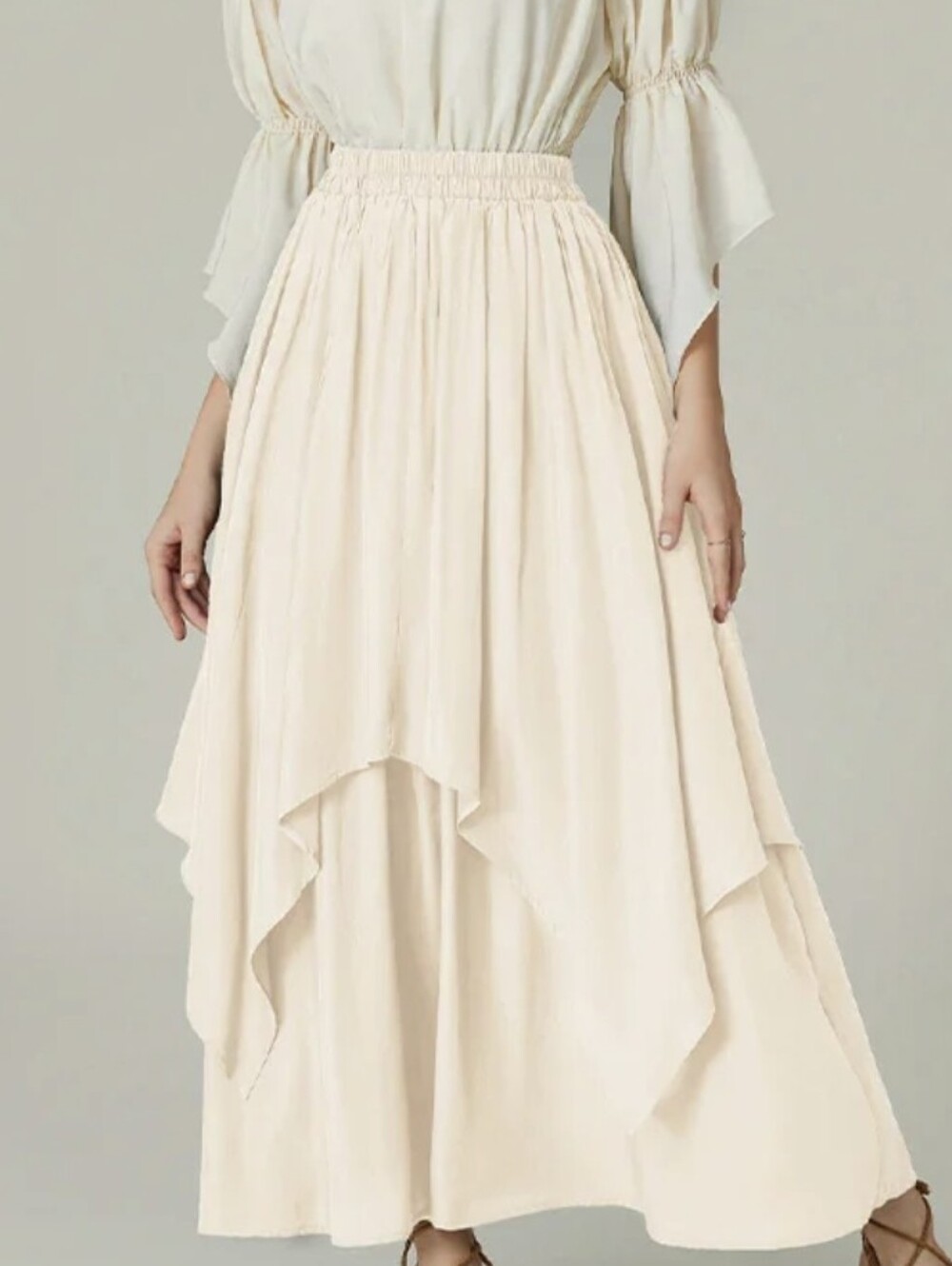 Scarlet Darkness Layered Maxi Skirt